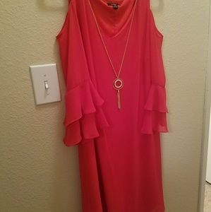 Red MSK open shoulder‎ red dress